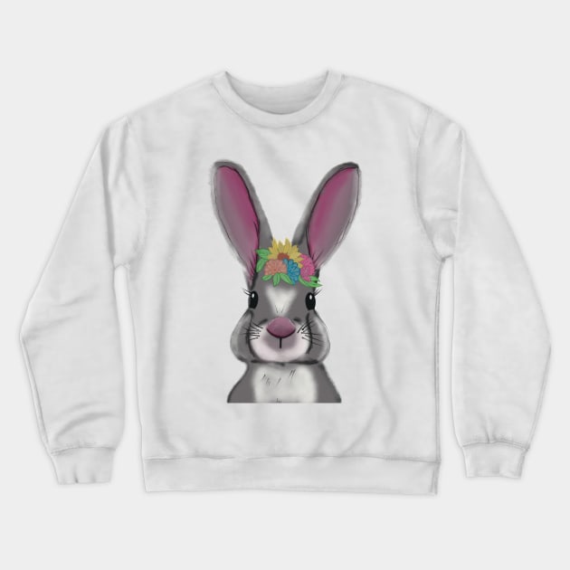 Easter bunny Watercolor Crewneck Sweatshirt by Sheila’s Studio